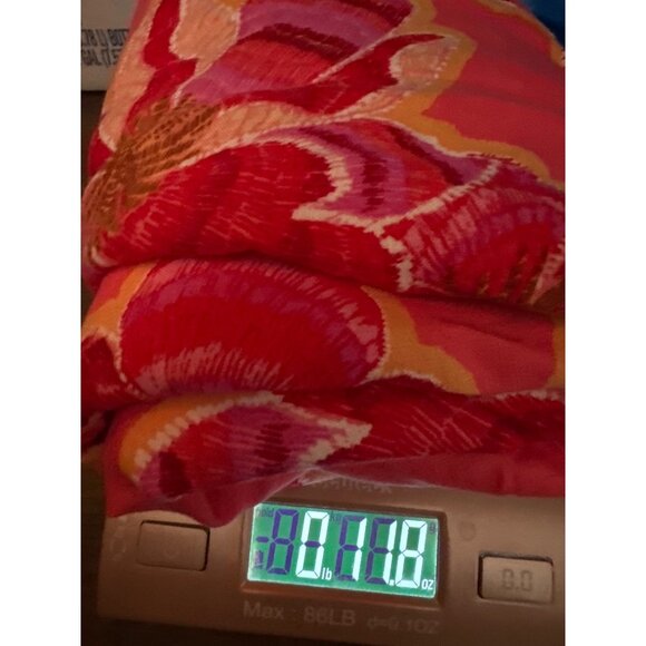 Loft Red Floral Linen/Viscose Midi/Maxi Dress Womens 6P Beachy Flowy - Picture 10 of 12